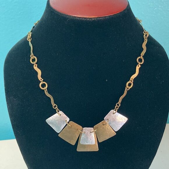 NEW with TAGS Brass Fair Trade Necklace & Earrings - Picture 1 of 14